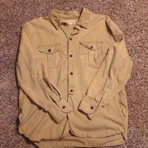 Madewell khaki button shirt